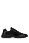 Prada Men Black Fabric And Leather America S Cup Sneakers