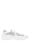 Prada Two-tone Leather And Tech Fabric Sneakers