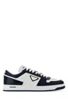 Prada Leather Sneakers With Rubber Sole And Contrast Panels In White