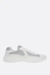 Prada Two-tone Leather And Tech Fabric Sneakers