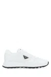 Prada Men White Re-nylon And Leather Sneakers In White