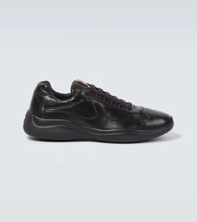 PRADA AMERICA'S CUP LEATHER SNEAKERS