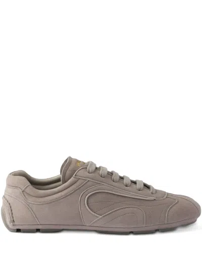 Prada Montecarlo Re-edition 2005 Suede Sneakers In Gray