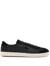 Prada Triangle Logo Suede Low-top Sneakers In Black