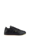 Prada Downtown Sneaker Aus Nappa-leder In Black