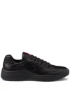 Prada Lace-up Sneakers In Black