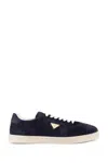 Prada Downtown Re-nylon And Suede Sneakers In Blue