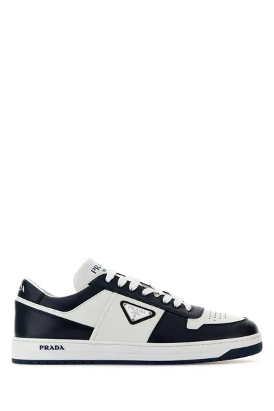 Prada Sneakers Downtown In Pelle Bicolor Uomo