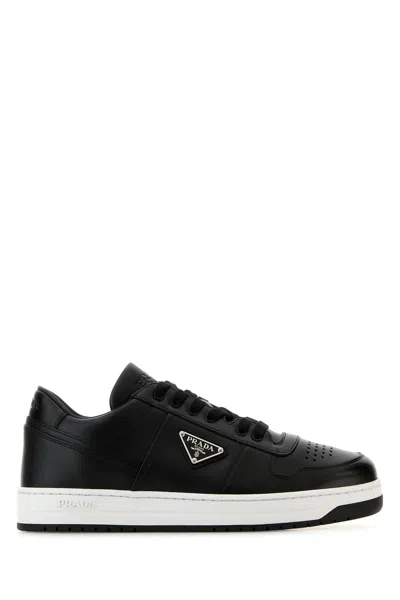 Prada Sneakers Downtown In Pelle Nera Uomo