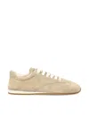 Prada Suede Lace-up Sneakers In Neutral