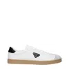 Prada Track Leather Logo-plaque Sneakers