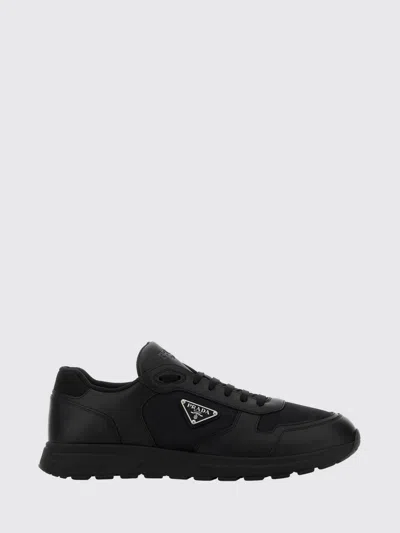 Prada Mens Black Prax 2.0 Re-nylon Shell And Leather Trainers Eur 41.5 / 7.5 Uk