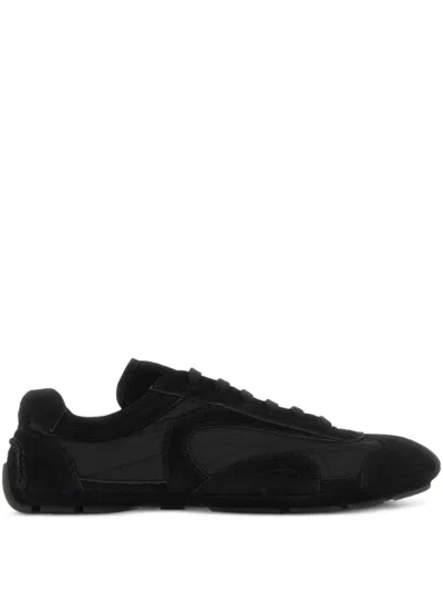 Prada Black Suede And Re Nylon Montecarlo Re Edition 2005 Sneakers In Multi