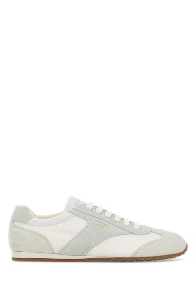 Prada Low-top Sneakers Bimat In Re-nylon And Suede In Multi
