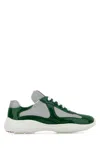 Prada America's Cup Vernice Patent Runner Sneakers In Multicoloured