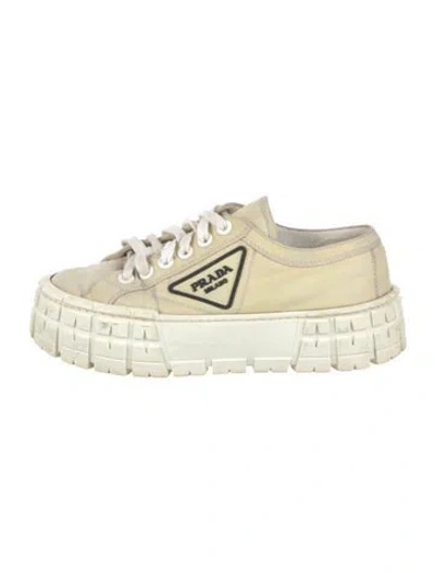 Pre-owned Prada Sneakers In Neutral