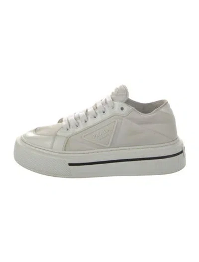Pre-owned Prada Sneakers In Neutral