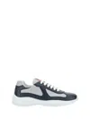 Prada Men Two-tone Leather And Tech Fabric Sneakers In Multi
