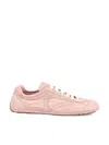 Prada Pink Suede And Re-nylon Montecarlo Re-edition 2005 Sneakers In Pink