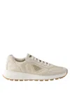 Prada Prax 01 Sneakers In Re-nylon And Suede Leather In Nude & Neutrals