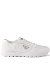 Prada Mens White Re-nylon Brand-plaque Leather And Nylon Low-top Trainers Eur 40 / 6 Uk In Multi