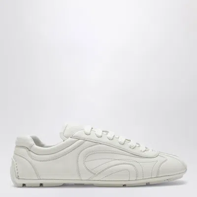 Prada Mens Neutral Montecarlo Re-edition 2005 Antiqued Leather Low-top Trainers Eur 42.5 / 8.5 Uk