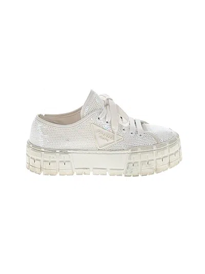 Pre-owned Prada Sneakers In Silver