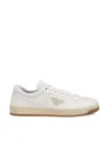 Prada Round Toe Low Top Casual Shoes In White