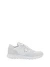 Prada Downtown Leather Low-top Sneakers In White
