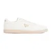 Prada Ivory Leather Lace-up Sneakers