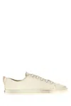 Prada Lace-up Distressed Low-top Sneakers In White