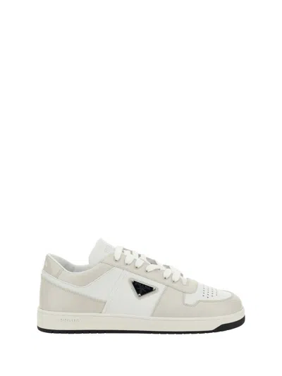 Prada City Leather Low-top Sneakers In White