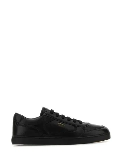 Prada Sneakers With Logo In Black