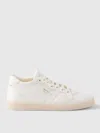 Prada Leather Sneakers In Cream