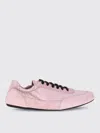 Prada Collapse Re-nylon And Suede Womans Sneakers In Pink