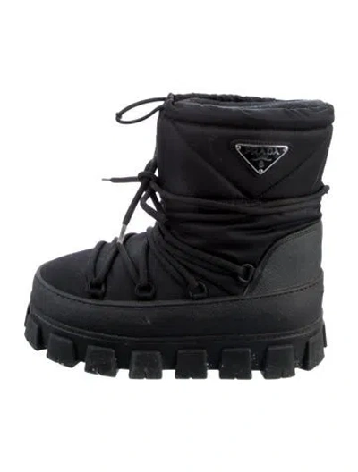 Pre-owned Prada Snow Boots In Black
