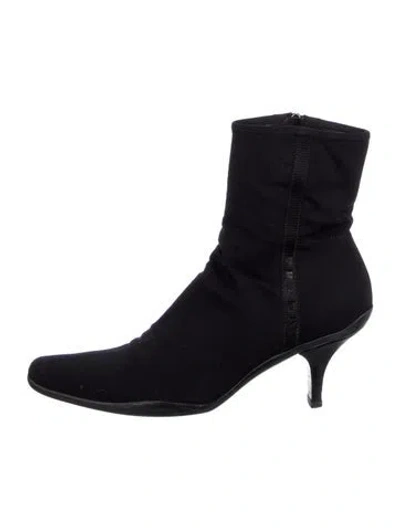 Pre-owned Prada Sock Boots In Black
