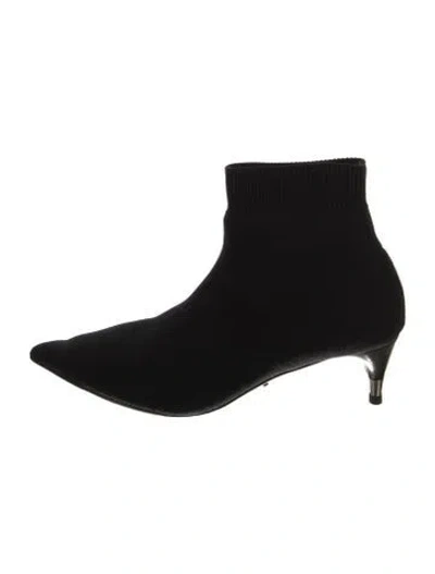 Pre-owned Prada Sock Boots In Black