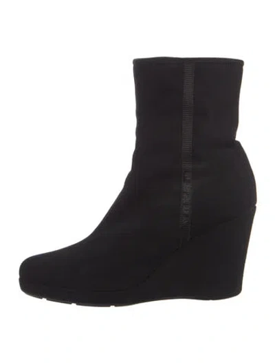 Pre-owned Prada Sock Boots In Black