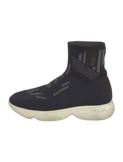 Pre-owned Prada Sock Sneakers In Blue