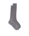 Prada Superfine Ribbed Socks In Grey