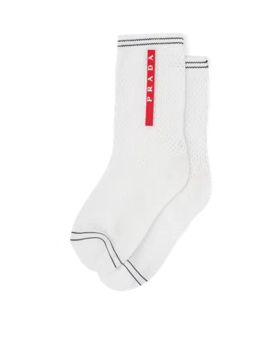 Prada Polyester Socks In White