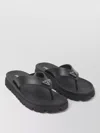 Prada Soft Cage Thong Sandals Rubber Sole In Black