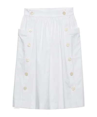 PRADA SOFT COTTON GABARDINE SKIRT