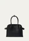 Prada Soft Grain Leather Shoulder Bag In F0002 Nero