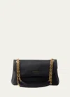 Prada Medium Leather Shoulder Bag In Black