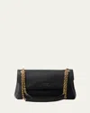 Prada Medium Leather Shoulder Bag In Nero