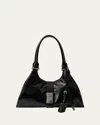 Prada Borsa Shopping Media In Pelle Nera Donna In F0002 Nero