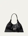 Prada Borsa Shopping Media In Pelle Nera Donna In F0002 Nero