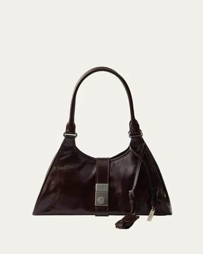 PRADA SOFT LEATHER SHOULDER BAG